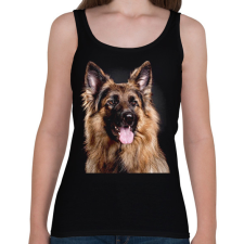 PRINTFASHION Német juhász  - Női atléta - Fekete női trikó