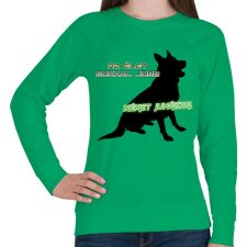 PRINTFASHION Német juhász - Női pulóver - Zöld női pulóver, kardigán