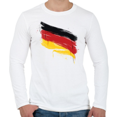 PRINTFASHION Német zászló - Férfi hosszú ujjú póló - Fehér