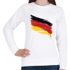 PRINTFASHION Német zászló - Női pulóver - Fehér