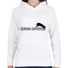 PRINTFASHION Németjuhász doggoo - Női kapucnis pulóver - Fehér női pulóver, kardigán