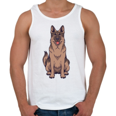 PRINTFASHION Németjuhász - Férfi atléta - Fehér