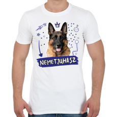 PRINTFASHION Németjuhász firka - Férfi póló - Fehér