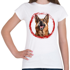 PRINTFASHION németjuhász kutyus - Női póló - Fehér női póló