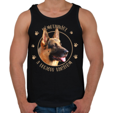 PRINTFASHION Németjuhász - Legjobb barátom - Férfi atléta - Fekete atléta, trikó