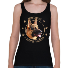 PRINTFASHION Németjuhász - Legjobb barátom - Női atléta - Fekete