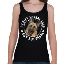 PRINTFASHION Németjuhász - Női atléta - Fekete női trikó