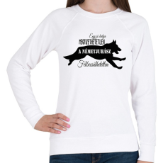 PRINTFASHION németjuhász - Női pulóver - Fehér