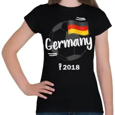 PRINTFASHION Németország - Női póló - Fekete női póló