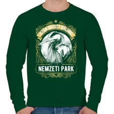 PRINTFASHION Nemzeti Park - Férfi pulóver - Sötétzöld férfi pulóver, kardigán