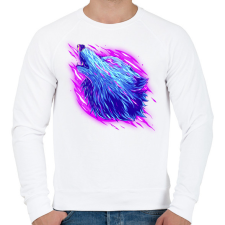 PRINTFASHION Neon farkas - Férfi pulóver - Fehér férfi pulóver, kardigán