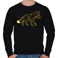 PRINTFASHION Neon Fox - Férfi pulóver - Fekete férfi pulóver, kardigán