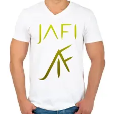 PRINTFASHION neon zöld jafi - Férfi V-nyakú póló - Fehér férfi póló