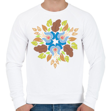 PRINTFASHION Népi motívumos mandala - Férfi pulóver - Fehér férfi pulóver, kardigán