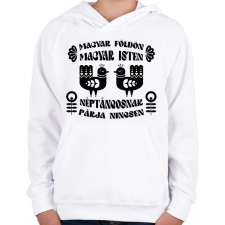 PRINTFASHION Néptáncosnak párja nincsen - Gyerek kapucnis pulóver - Fehér gyerek pulóver, kardigán