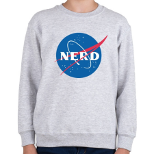 PRINTFASHION Nerd nasa logo - Gyerek pulóver - Sport szürke gyerek pulóver, kardigán