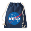 PRINTFASHION Nerd nasa logo - Sportzsák, Tornazsák - Sötétkék
