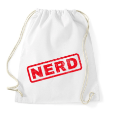 PRINTFASHION NERD - Sportzsák, Tornazsák - Fehér tornazsák