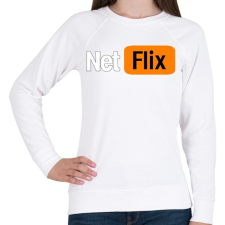 PRINTFASHION netflix - Női pulóver - Fehér női pulóver, kardigán
