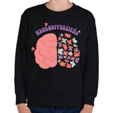 PRINTFASHION Neurodiverzitás - Gyerek pulóver - Fekete