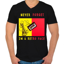 PRINTFASHION never forget2 - Férfi V-nyakú póló - Fekete férfi póló