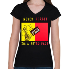 PRINTFASHION never forget2 - Női V-nyakú póló - Fekete női póló