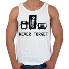 PRINTFASHION Never forget... - Férfi atléta - Fehér atléta, trikó