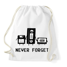 PRINTFASHION Never forget... - Sportzsák, Tornazsák - Fehér tornazsák
