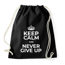 PRINTFASHION NEVER GIVE UP 2 - Sportzsák, Tornazsák - Fekete tornazsák