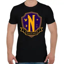 PRINTFASHION Nevermore Academy - Férfi póló - Fekete férfi póló