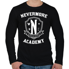 PRINTFASHION Nevermore  Academy - Wednesday - Férfi hosszú ujjú póló - Fekete férfi póló