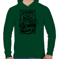 PRINTFASHION Nevess  - Férfi kapucnis pulóver - Sötétzöld