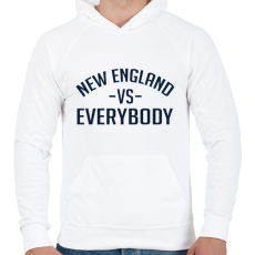 PRINTFASHION New England - Férfi kapucnis pulóver - Fehér