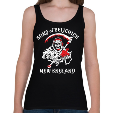 PRINTFASHION New england - Női atléta - Fekete női trikó