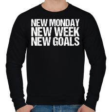 PRINTFASHION New Goals - Férfi pulóver - Fekete