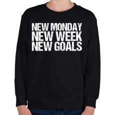 PRINTFASHION New Goals - Gyerek pulóver - Fekete