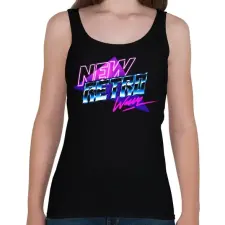PRINTFASHION New Retro Wave - Női atléta - Fekete női trikó