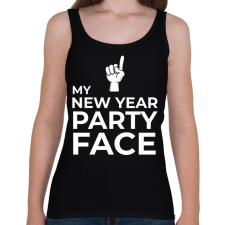 PRINTFASHION NEW YEAR PARTY FACE - Női atléta - Fekete női trikó