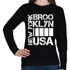 PRINTFASHION New York Brooklyn USA - Női pulóver - Fekete női pulóver, kardigán