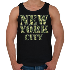 PRINTFASHION New York City - Férfi atléta - Fekete atléta, trikó