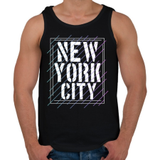 PRINTFASHION New York City  - Férfi atléta - Fekete atléta, trikó