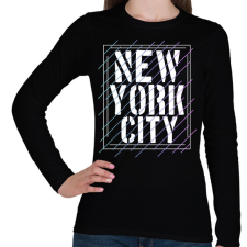PRINTFASHION New York City  - Női hosszú ujjú póló - Fekete női póló