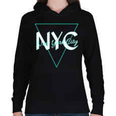 PRINTFASHION New York City  - Női kapucnis pulóver - Fekete