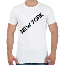 PRINTFASHION New York - Férfi póló - Fehér férfi póló
