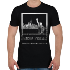 PRINTFASHION new york - Férfi póló - Fekete férfi póló