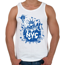 PRINTFASHION New York-i rajz - Férfi atléta - Fehér