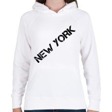 PRINTFASHION New York - Női kapucnis pulóver - Fehér