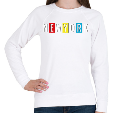 PRINTFASHION New York - Női pulóver - Fehér