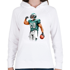 PRINTFASHION NFL Philadelphia Eagles - Női kapucnis pulóver - Fehér női pulóver, kardigán