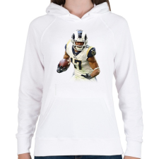 PRINTFASHION NFL Player - Női kapucnis pulóver - Fehér női pulóver, kardigán